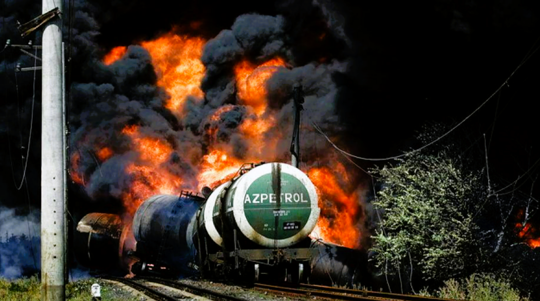 Zug explodiert! Saboteure zerstören russischen Nachschub - Neue Demütigung für Wladimir Putin